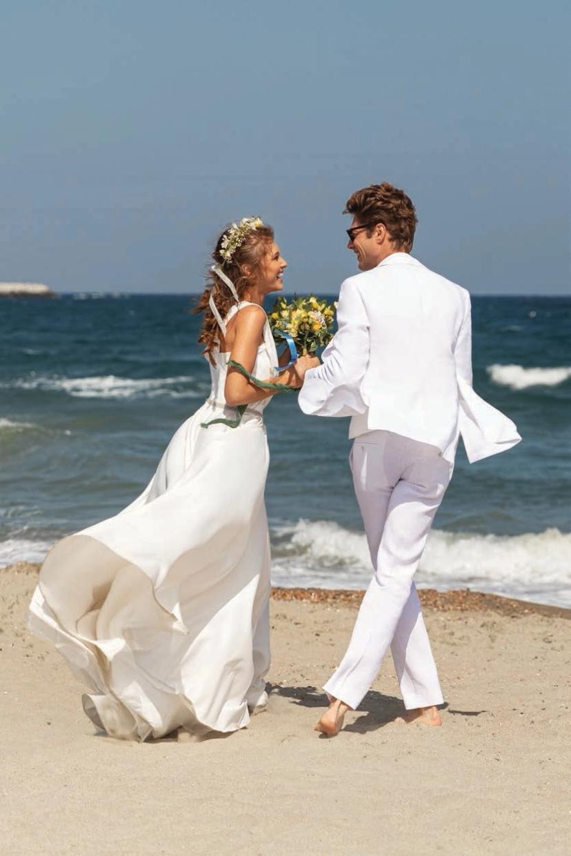 Married couple at the beach