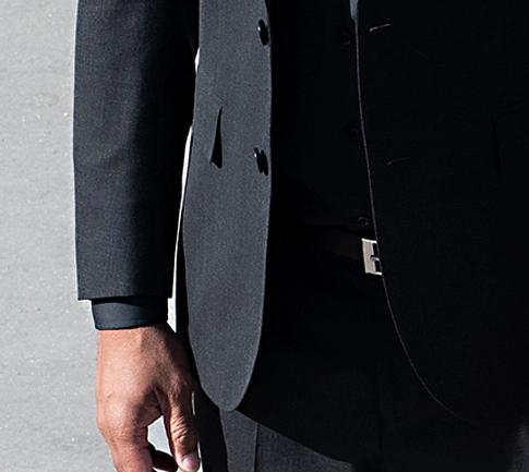 suit's sleeve level detail