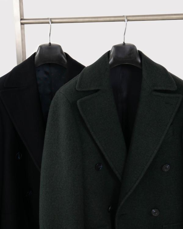 manteau en laine vert sapin